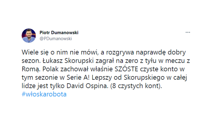 MEGA SEZON w wykonaniu Łukasza Skorupskiego! <3